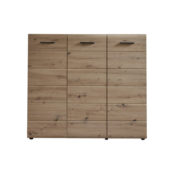 Schuhschrank, 3-türig, eiche