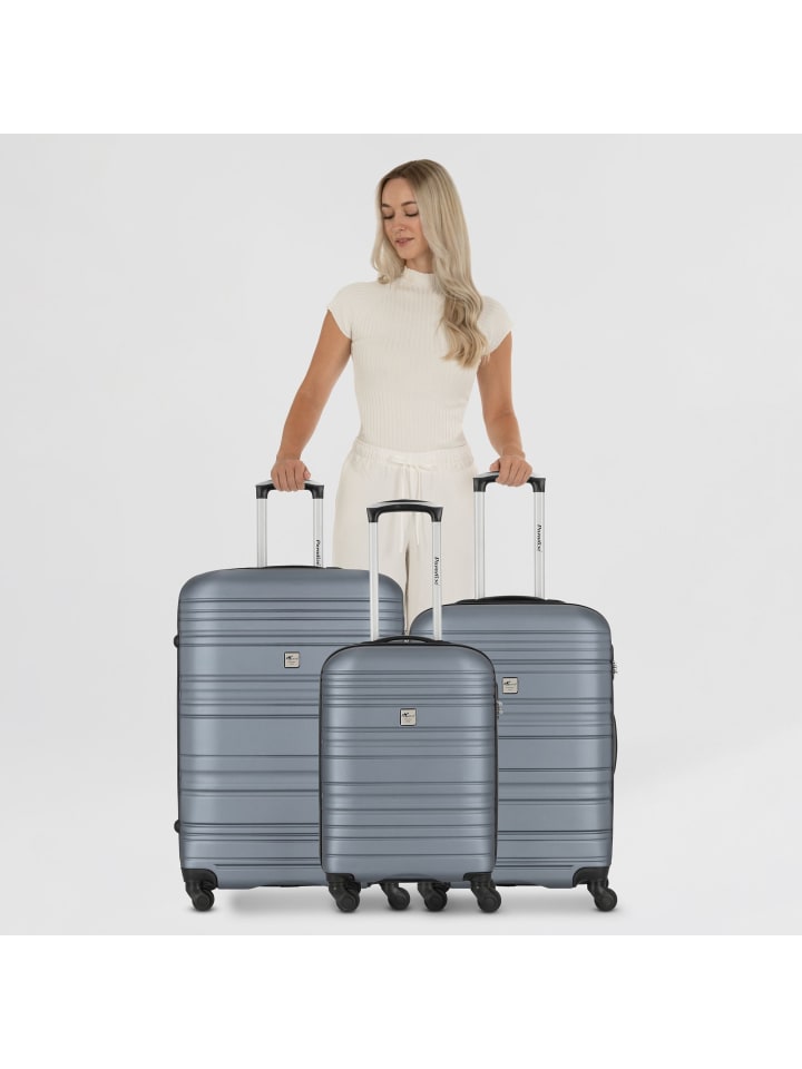 Check.In Paradise 4 Rollen Kofferset 3-teilig in silber günstig kaufen onesize