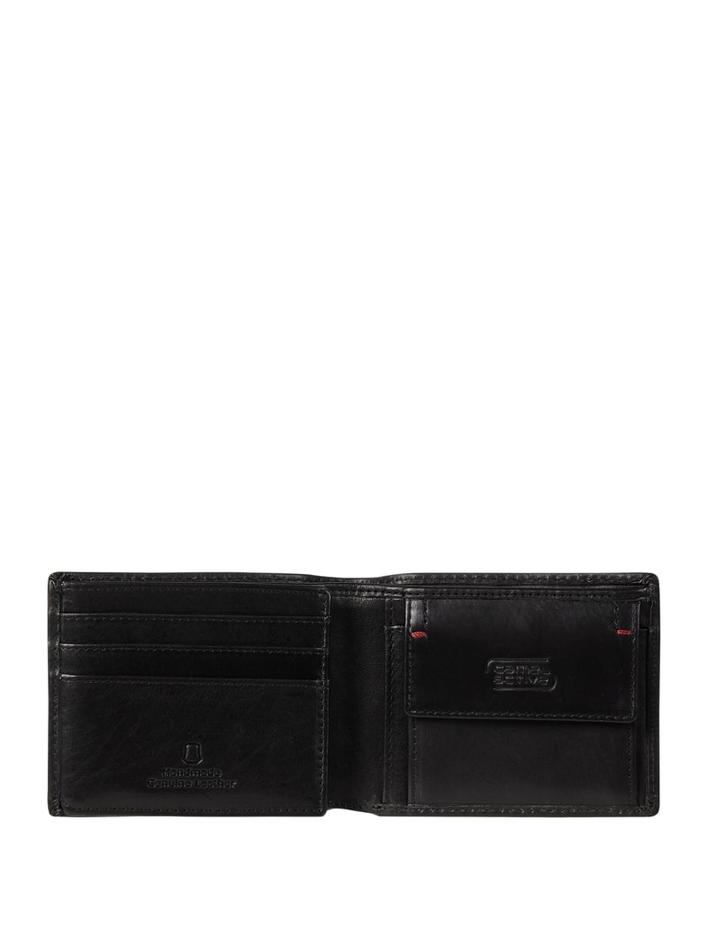 Portemonnaie aus Leder in schwarz