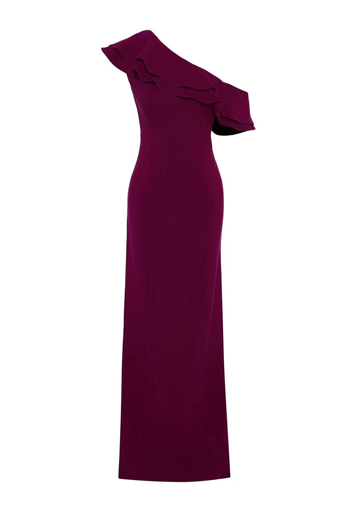 Trendyol Collection  Pflaumenfarbenes, tailliertes Abendkleid und Abschlussballkleid - TPRSS24AE00066