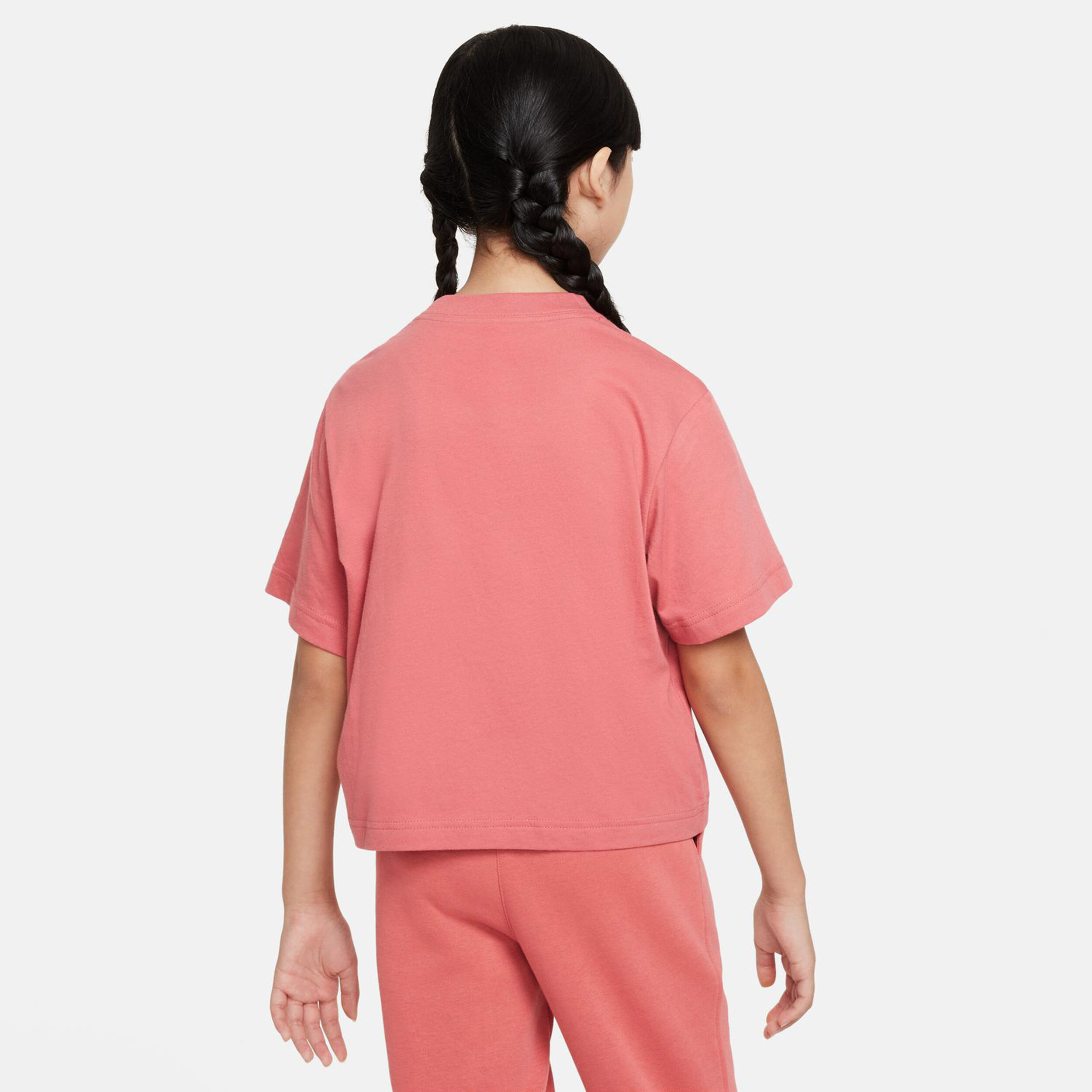 New Sportswear Essential Boxy T-Shirt Mädchen - Koralle