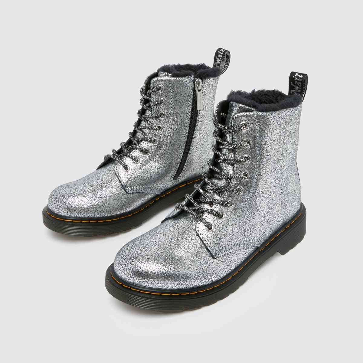 Dr. Martens ezüst 1460 Serena Lány Ifjúsági Csizma