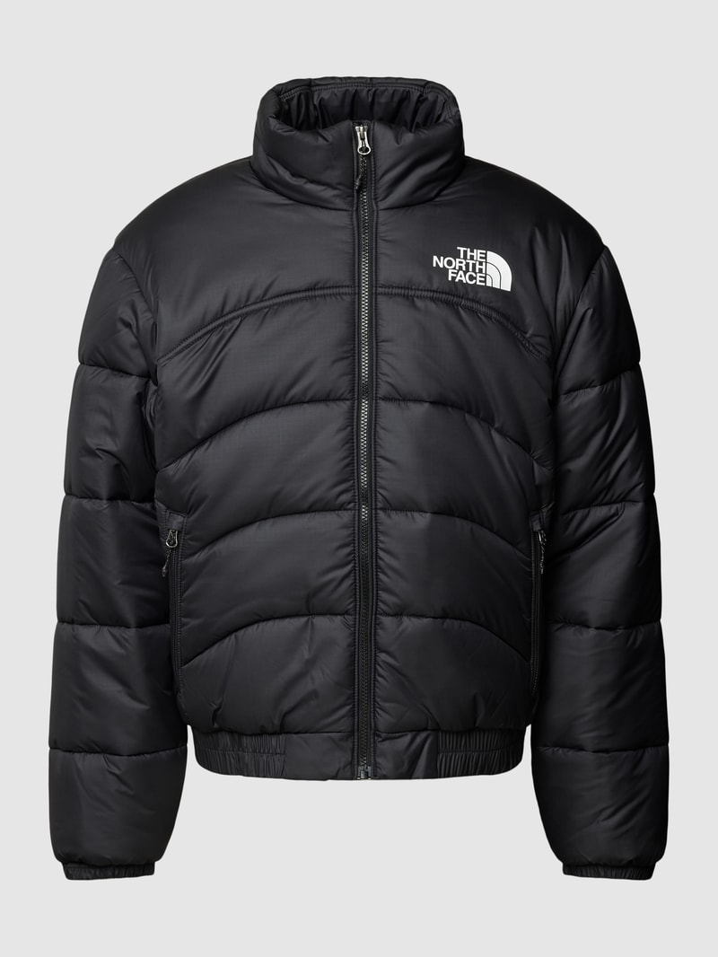 Steppjacke mit Reißverschlusstaschen in schwarz