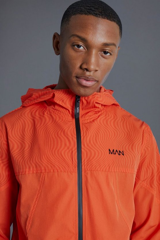 Man Active Windbreaker mit Print