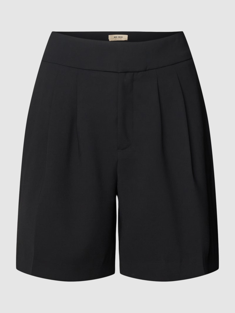 Shorts mit Bundfalten Modell 'JENNA' in schwarz