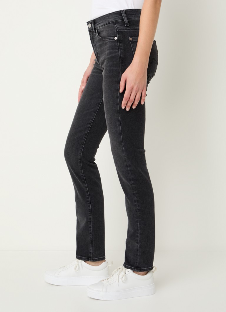 Rochie vintage Roxanne Luxe de la 7 For All Mankind, cu talie înaltă și mulată, din amestec de lyocell.