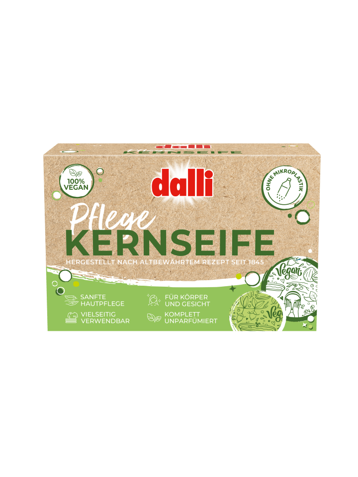 DALLI-WERKE Pflege-Kernseife 125g - feste Seife - 100% vegan - ohne Parfüm günstig kaufen onesize