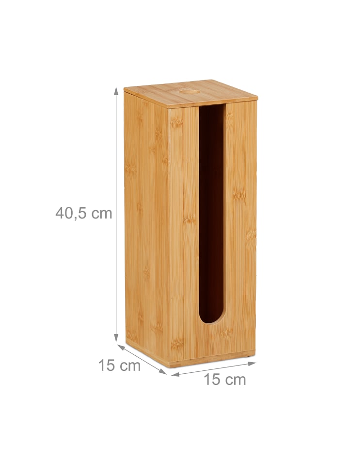 relaxdays Toilettenpapier Aufbewahrung in Natur - (B)15 x (H)40,5 x (T)15 cm günstig kaufen onesize