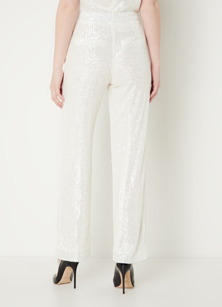 Pantaloni con paillettes Claudie Pierlot, taglio dritto, vita media