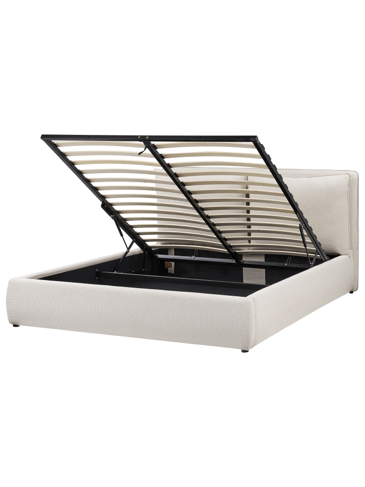 Beliani Doppelbett BAJONNA in Beige - (W) 184 x (H) 102 x (L) 235 cm günstig kaufen onesize