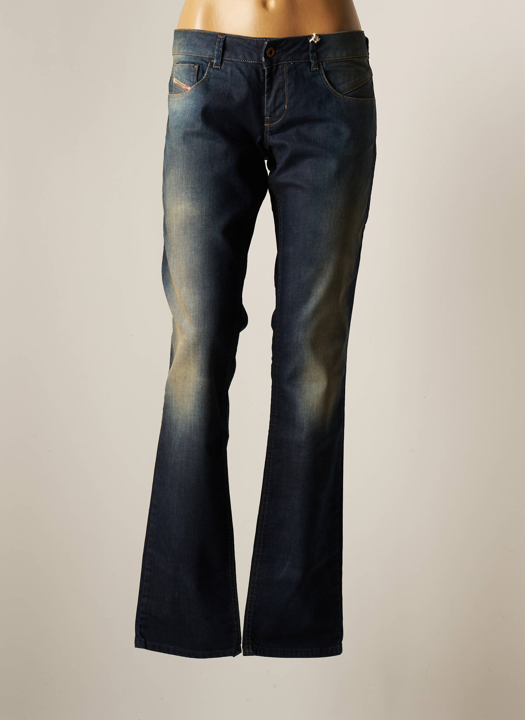 Diesel Jeans Coupe Droite Femme couleur bleu