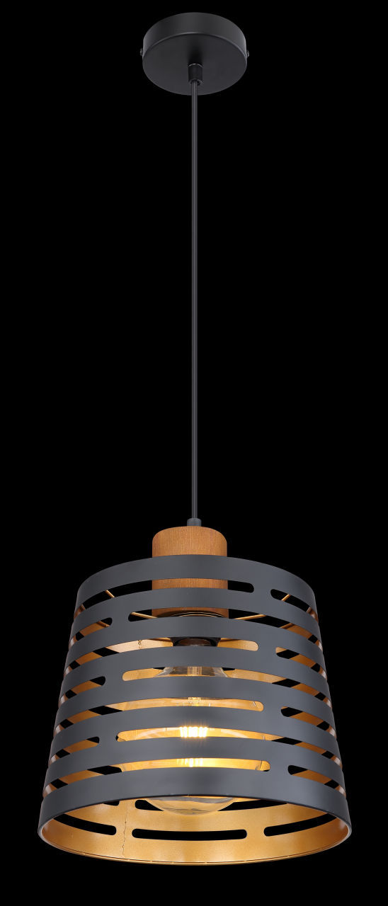Globo Lighting - ABLONA - Hängeleuchte Metall schwarz matt, 1x E27