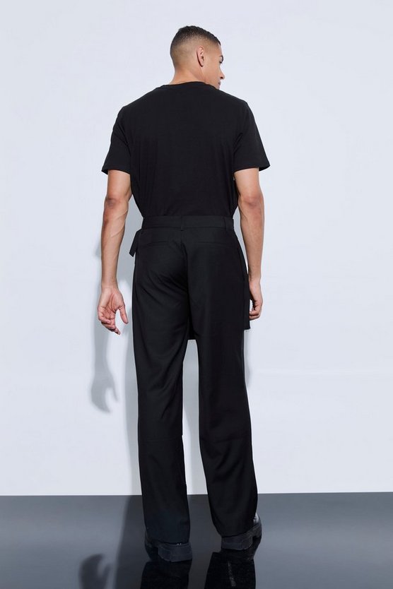 Overlay-Hose mit weitem Bein und Schnalle