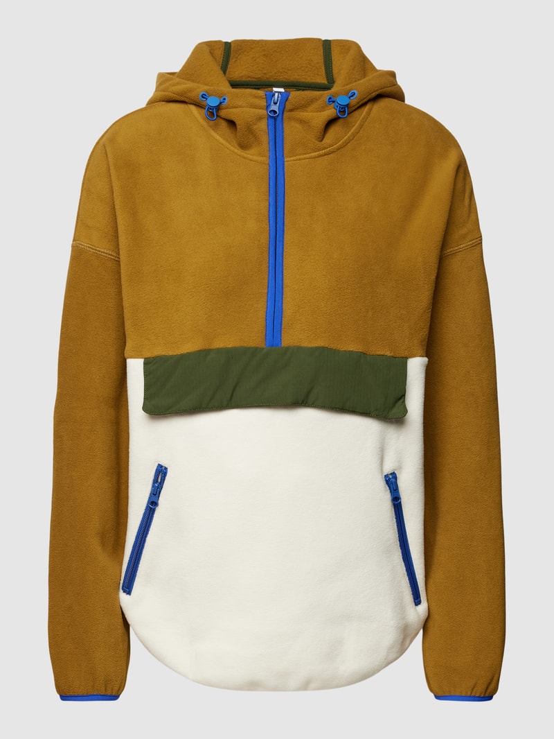 Fleecejacke mit Kapuze Modell 'CLARA' in camel