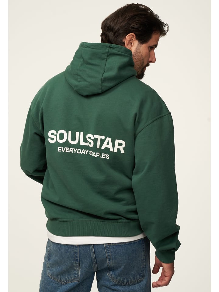 SOULSTAR Kapuzenpullover - S2TSU Heavy Oversize Blank Hoodie in Forest Green Washed günstig kaufen
