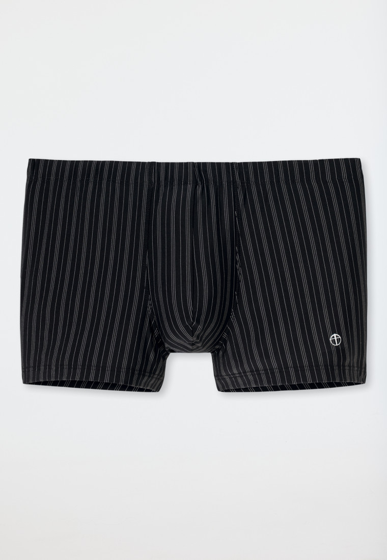 Shorts Microfaser schwarz gestreift - Nachtschwärmer