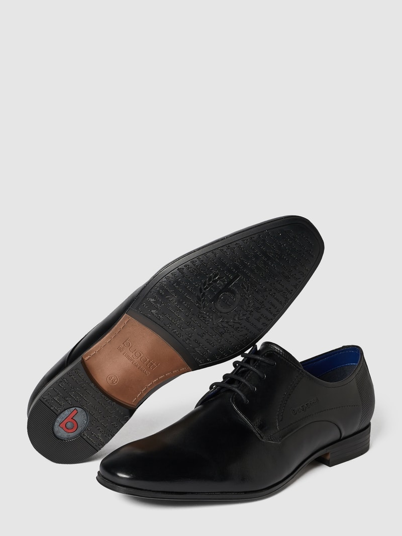 Derby aus Leder Modell 'Mattia' in schwarz