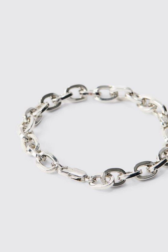 Klobiges Metall-Armband in Silber