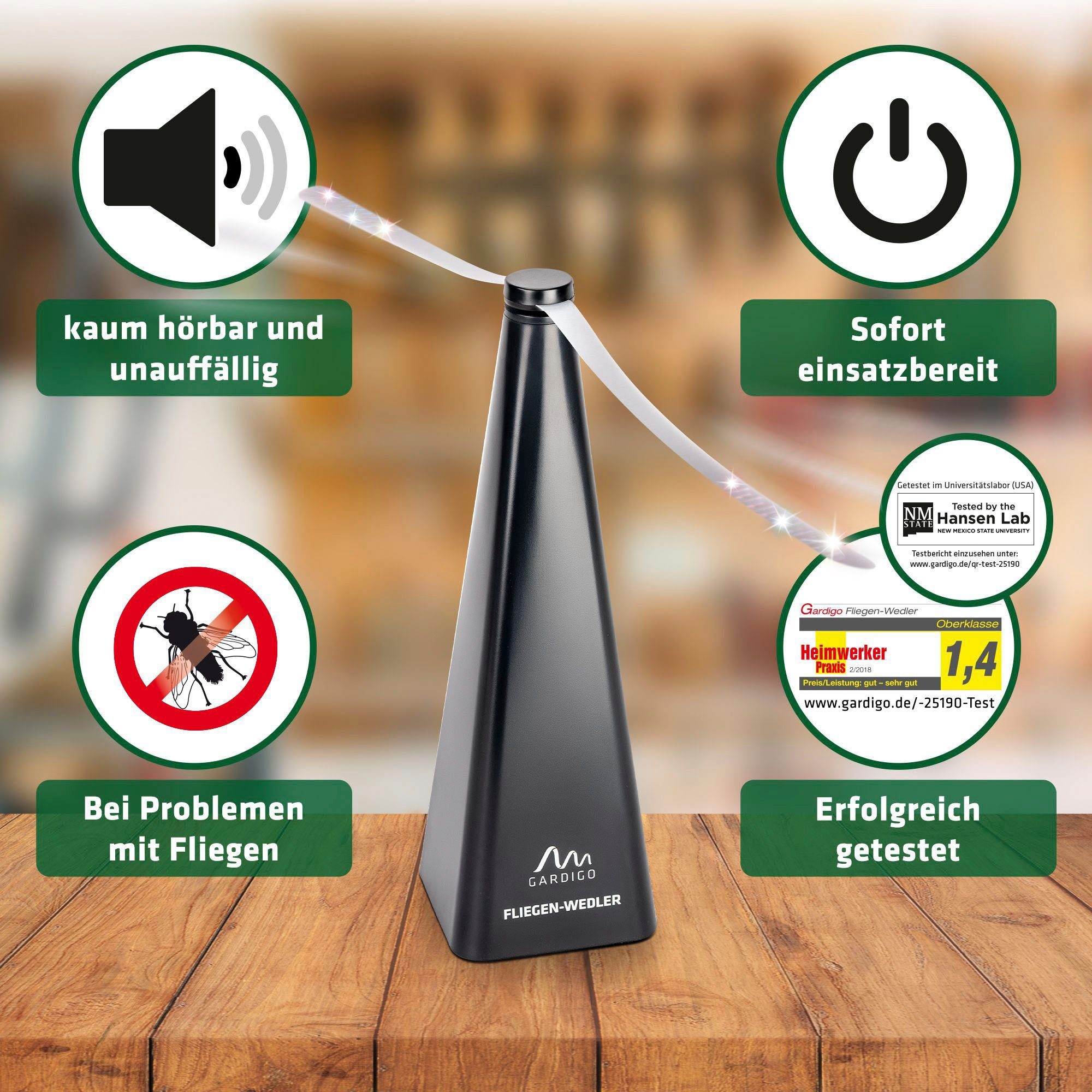 Gardigo Fliegenwedler, mit Aufhänger
