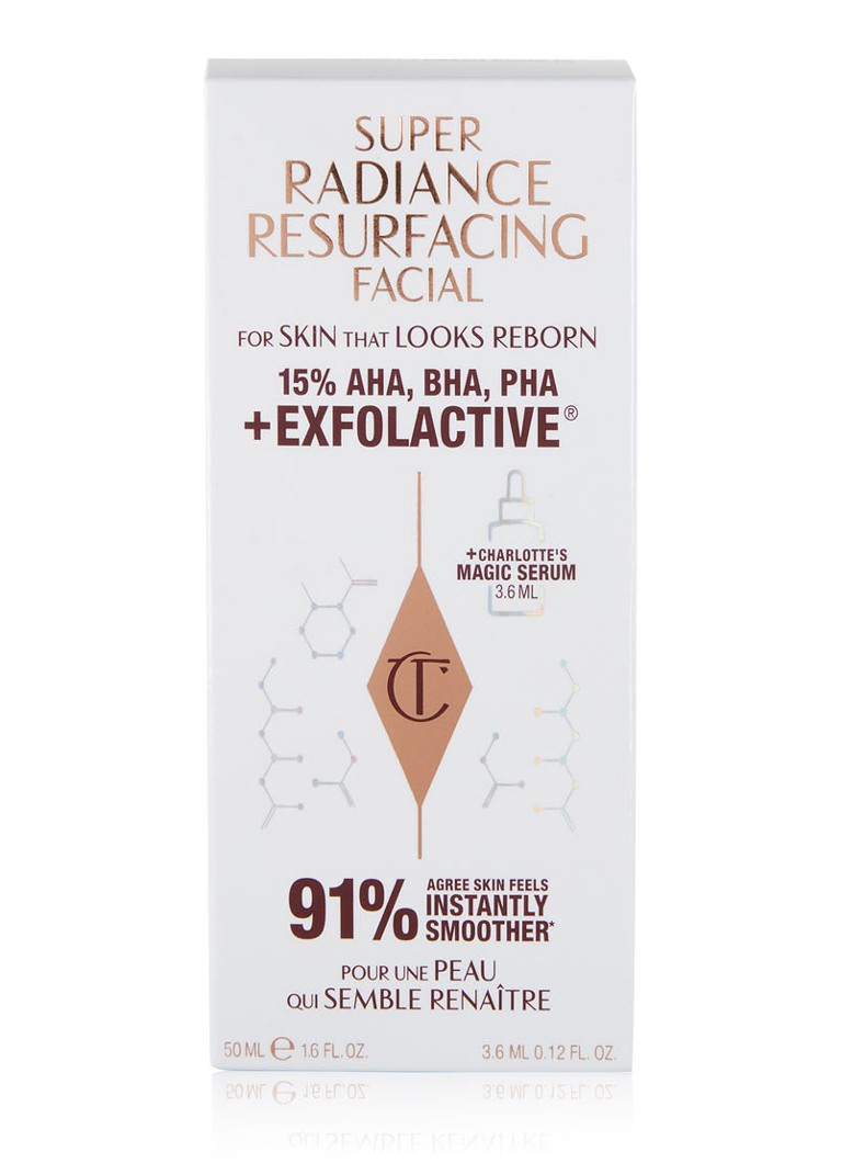 Šarlotes Tilberijas Super Radiance Resurfacing Facial - pīlinga un vakara sejas procedūra