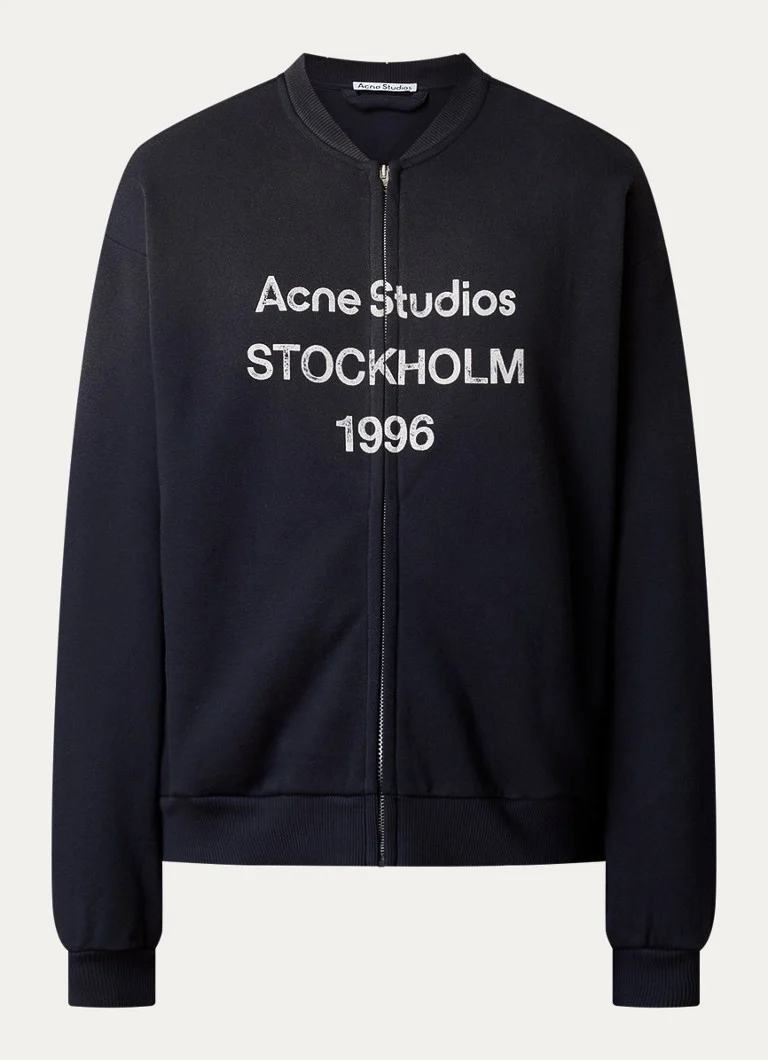 Colete esportivo Acne Studios com estampa do logo e acabamento lavado.