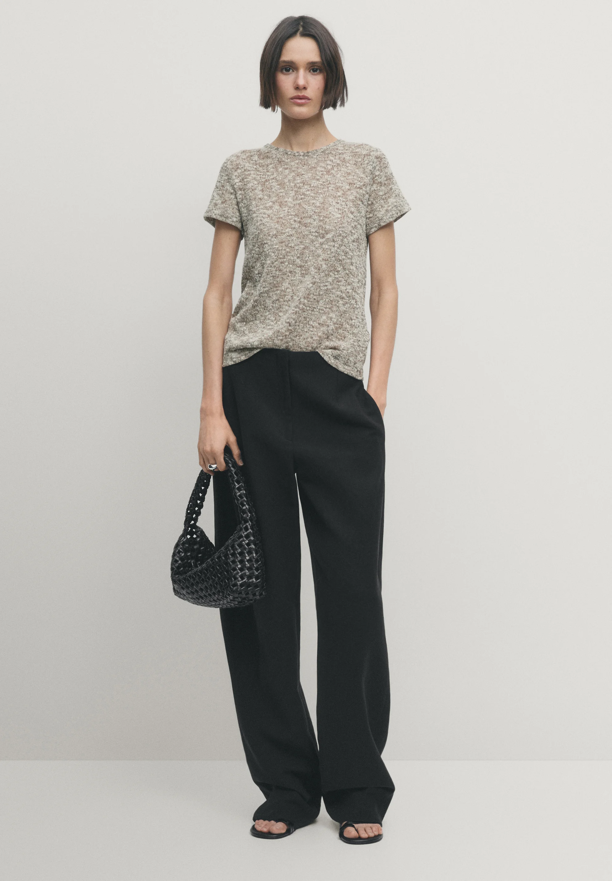 Massimo Dutti TEXTURIZADA MANGA CORTA - Camiseta básica