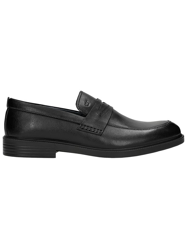 Wojas Leder-Mokassins in Schwarz günstig kaufen