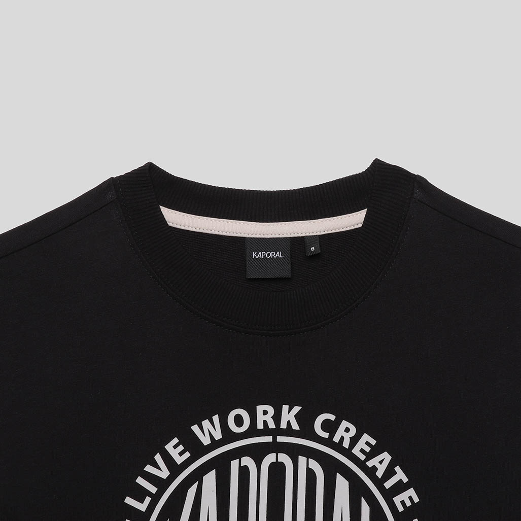 OLLIE  T-shirt noir Garçon 100% coton