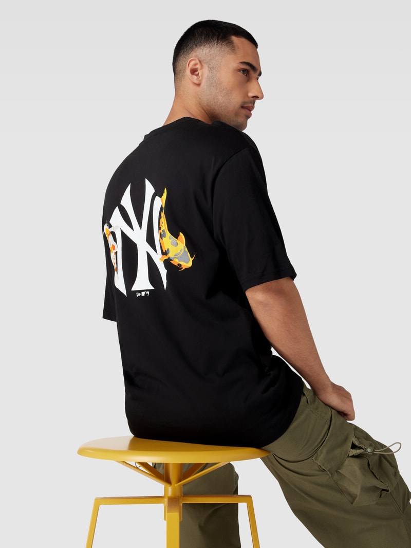 T-Shirt mit Motiv-Print Modell 'FISH GRAPHIC' in schwarz