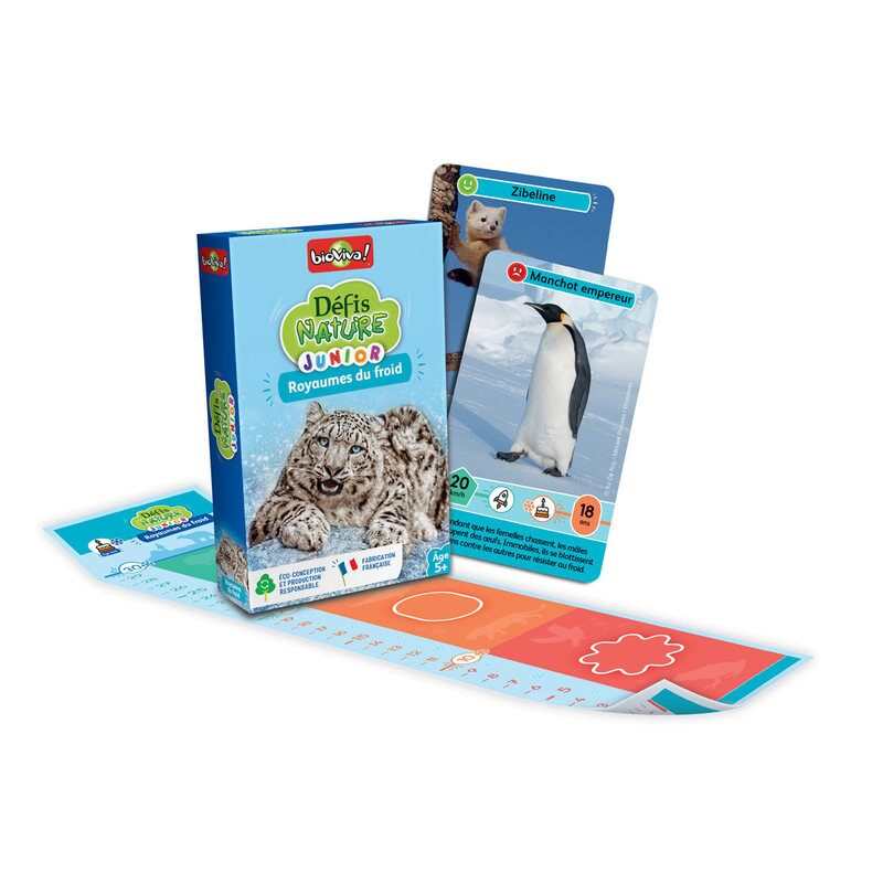 Jeu de cartes Défis nature Junior Royaume du froid Bioviva