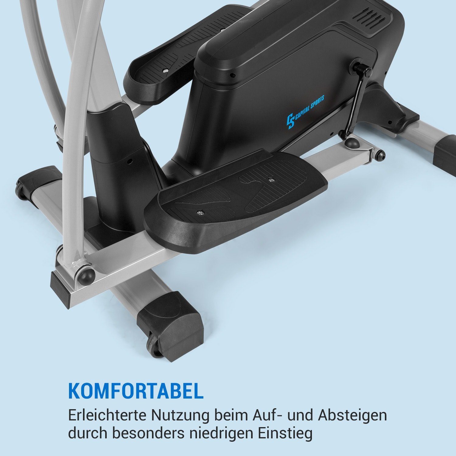 Capital Sports Heimtrainer Helix Comfort (Tablet-Halterung ; Kinomap App;Trainingscomputer mit LCD-Display; USB)