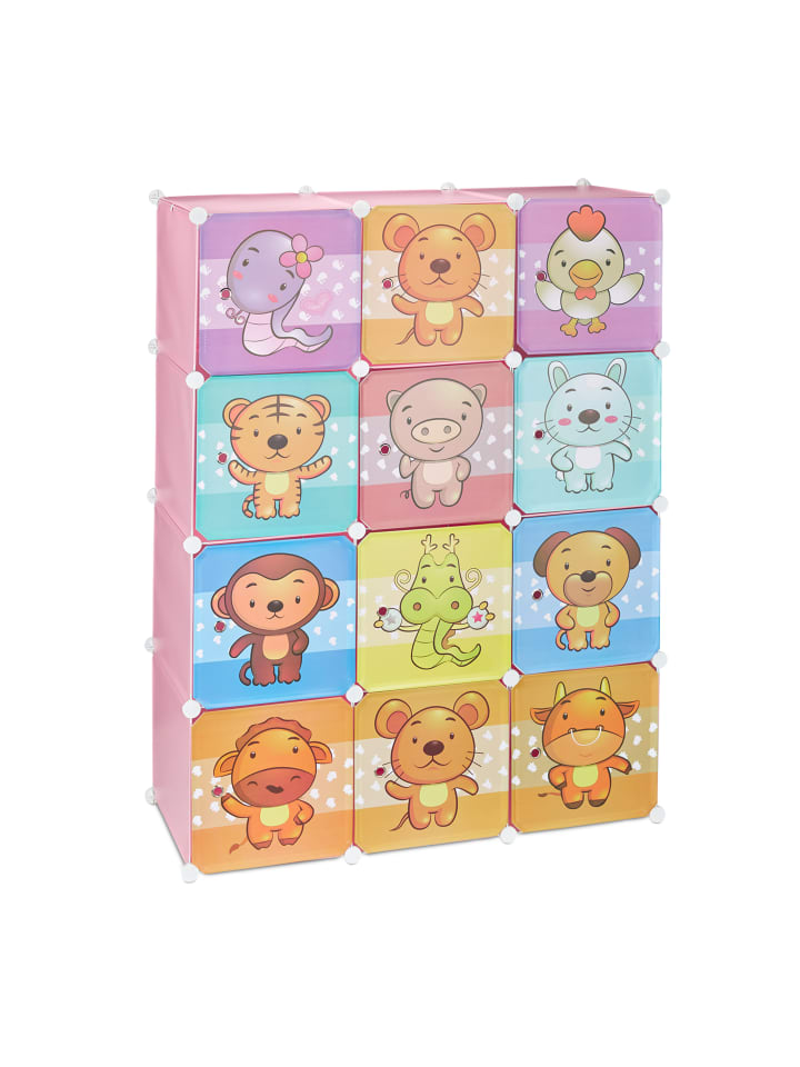 relaxdays Steckregal Kinderzimmer in Rosa - (B)110,5 x (H)145 x (T)46,5 cm günstig kaufen onesize