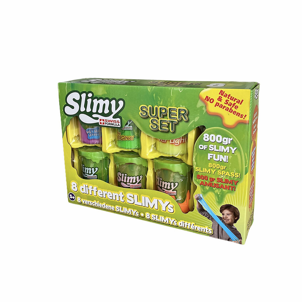 SLIMY® Super Set 8 x 100g - Original Slimy Slime Set mit 8 verschiedenen Spielmassen