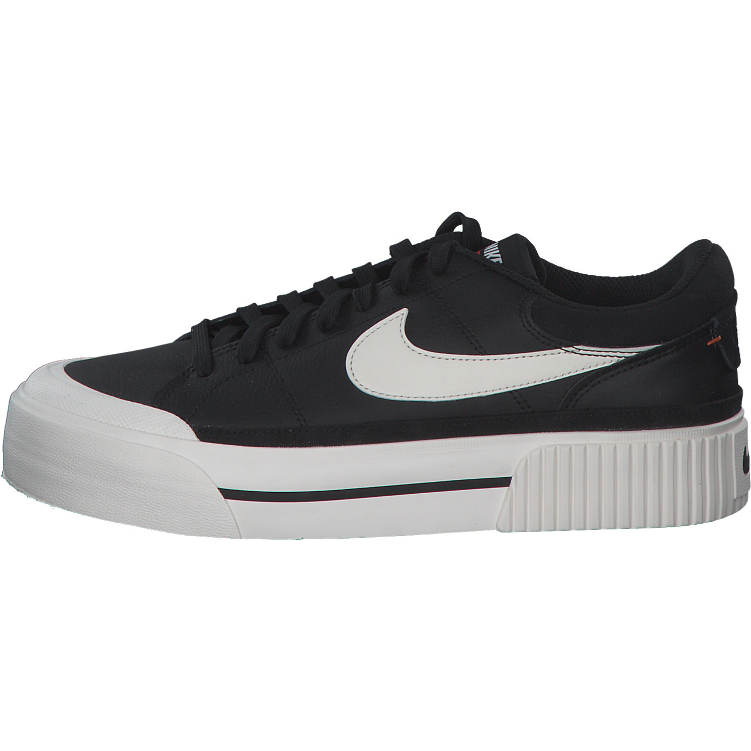 Nike Court Legacy Lift DM7590, Schnürschuhe, Damen, black/wail white/team orange