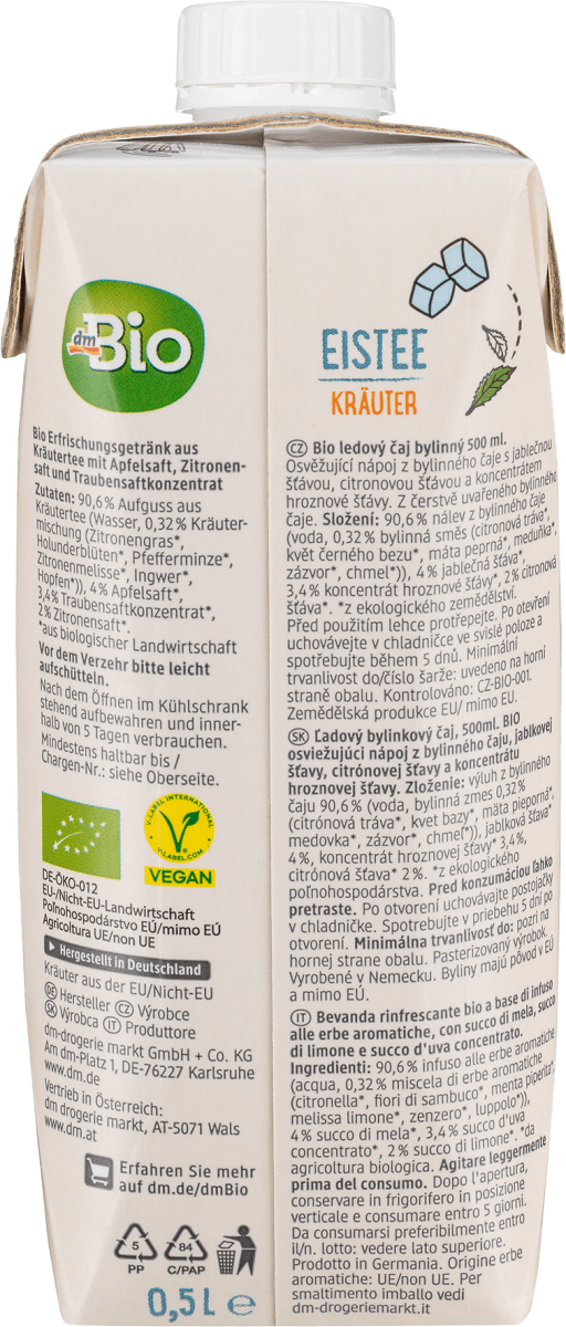 Eistee, Kräuter, 500 ml