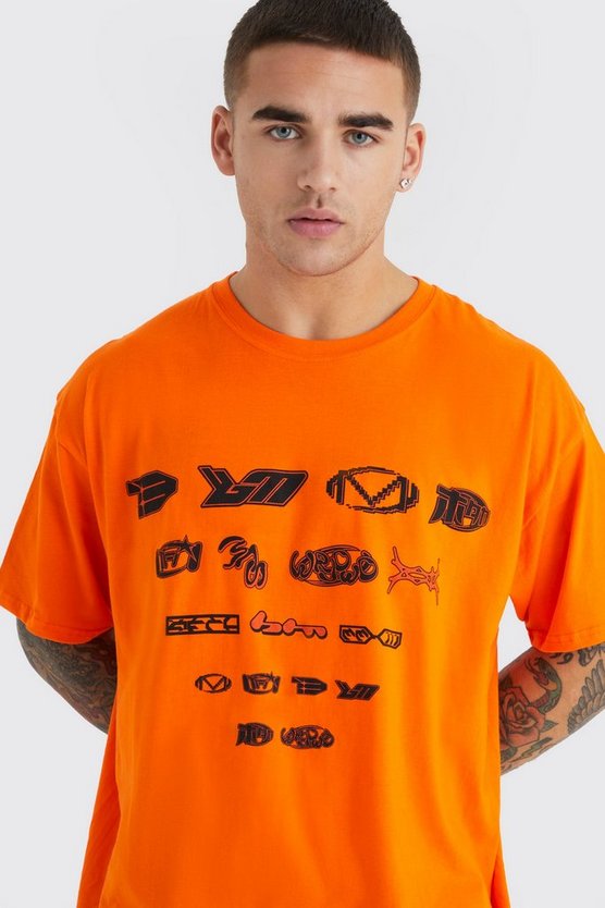 Oversize T-Shirt mit Bm-Print & Jogginghose