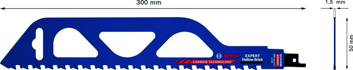 Lama per sega alternativa Bosch Blue Accessories 2608900417 Expert ‘Hollow Brick’ S 1243 HM, 1 pezzo