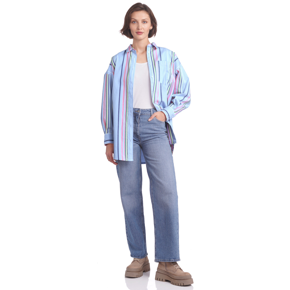 Damen Hemdbluse im Oversized-Look