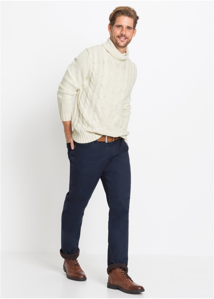 Regular Fit Stretch-Thermohose, Straight