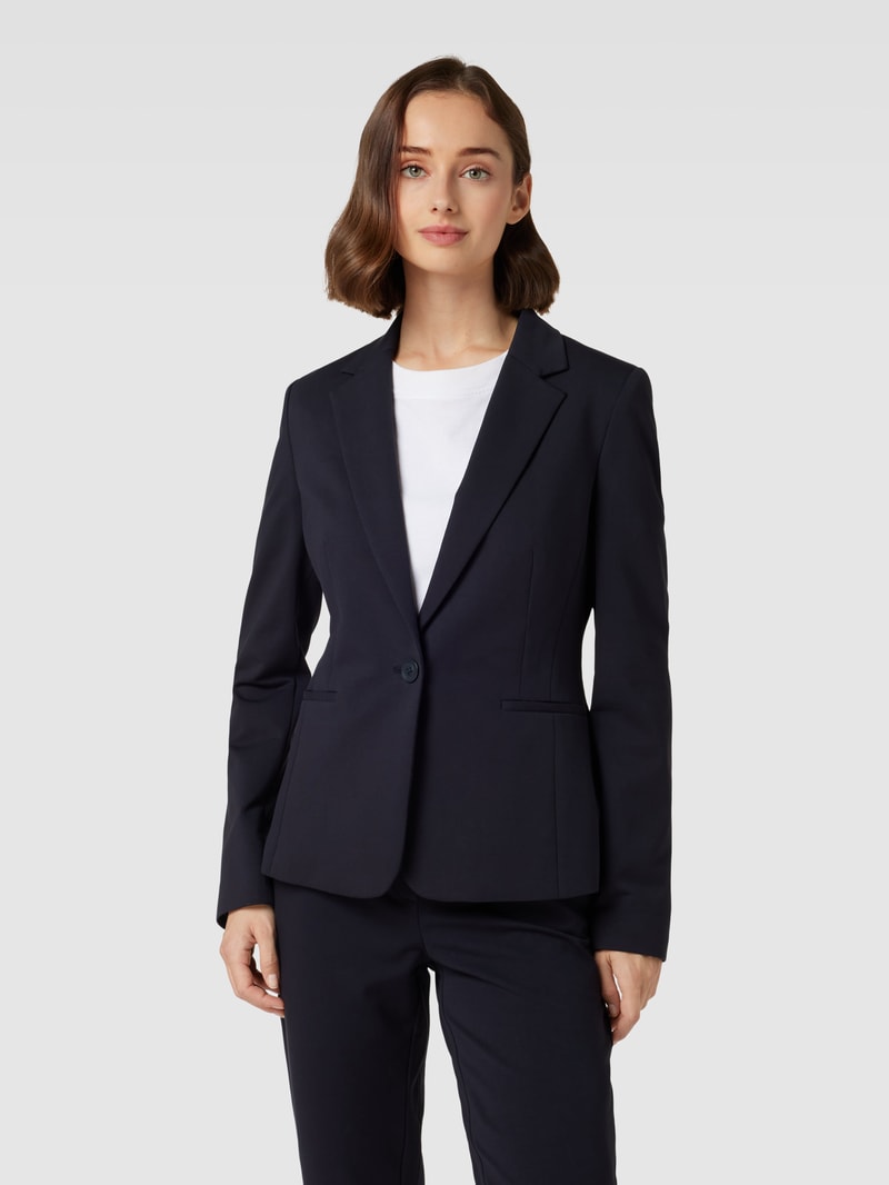 Blazer mit Reverskragen in marineblau
