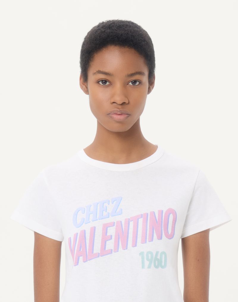 Chez Valentino 1960-printet bomuldsjersey-T-shirt