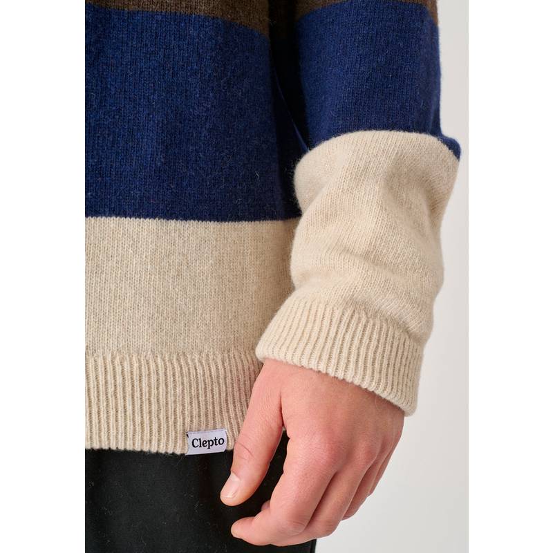 Cleptomanicx El Stripico Strickpullover Herren
