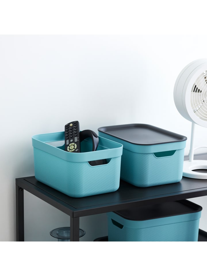 Rotho Jive Dekobox 3er-Set Aufbewahrungskorb 5l in Himmelblau gedeckt günstig kaufen onesize