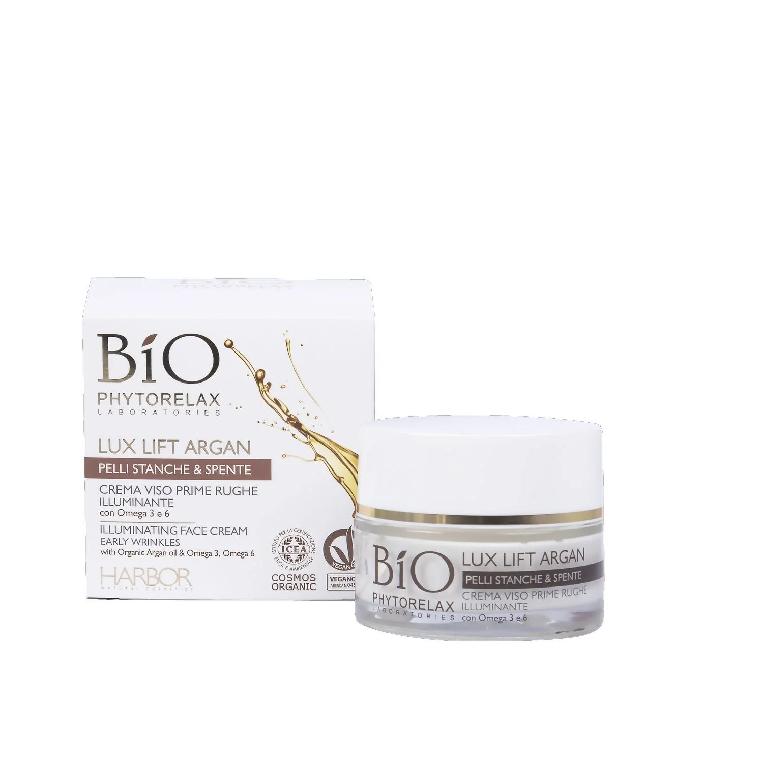 Creme facial iluminador vegano e orgânico para as primeiras rugas - Tratamento facial de 24 horas para os primeiros sinais de envelhecimento.