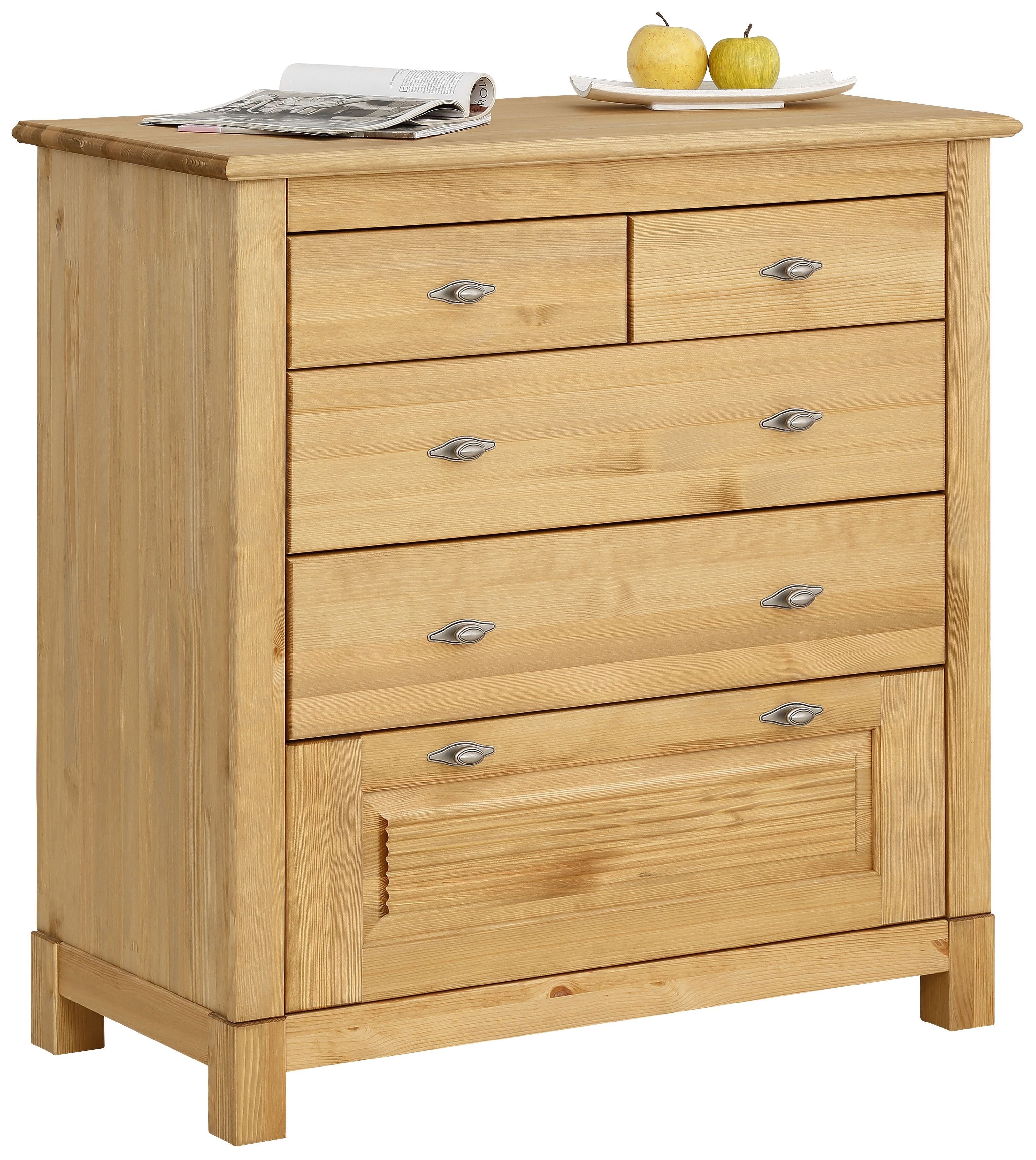 Home affaire Schubkastenkommode Rauna, aus massiver Kiefer mit 5 Schubladen, Breite 96 cm