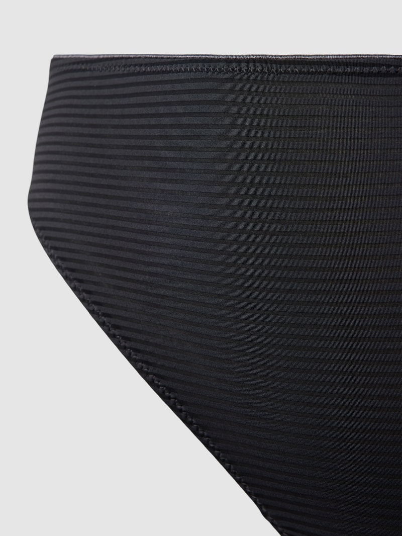 Slip in semitransparentem Look mit Streifenmuster in anthrazit