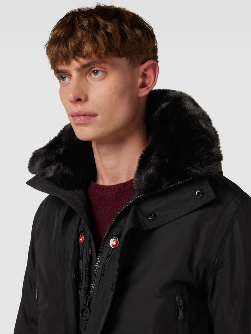 Funktionsjacke mit Reißverschlusstaschen Modell 'HALIFAX' in schwarz