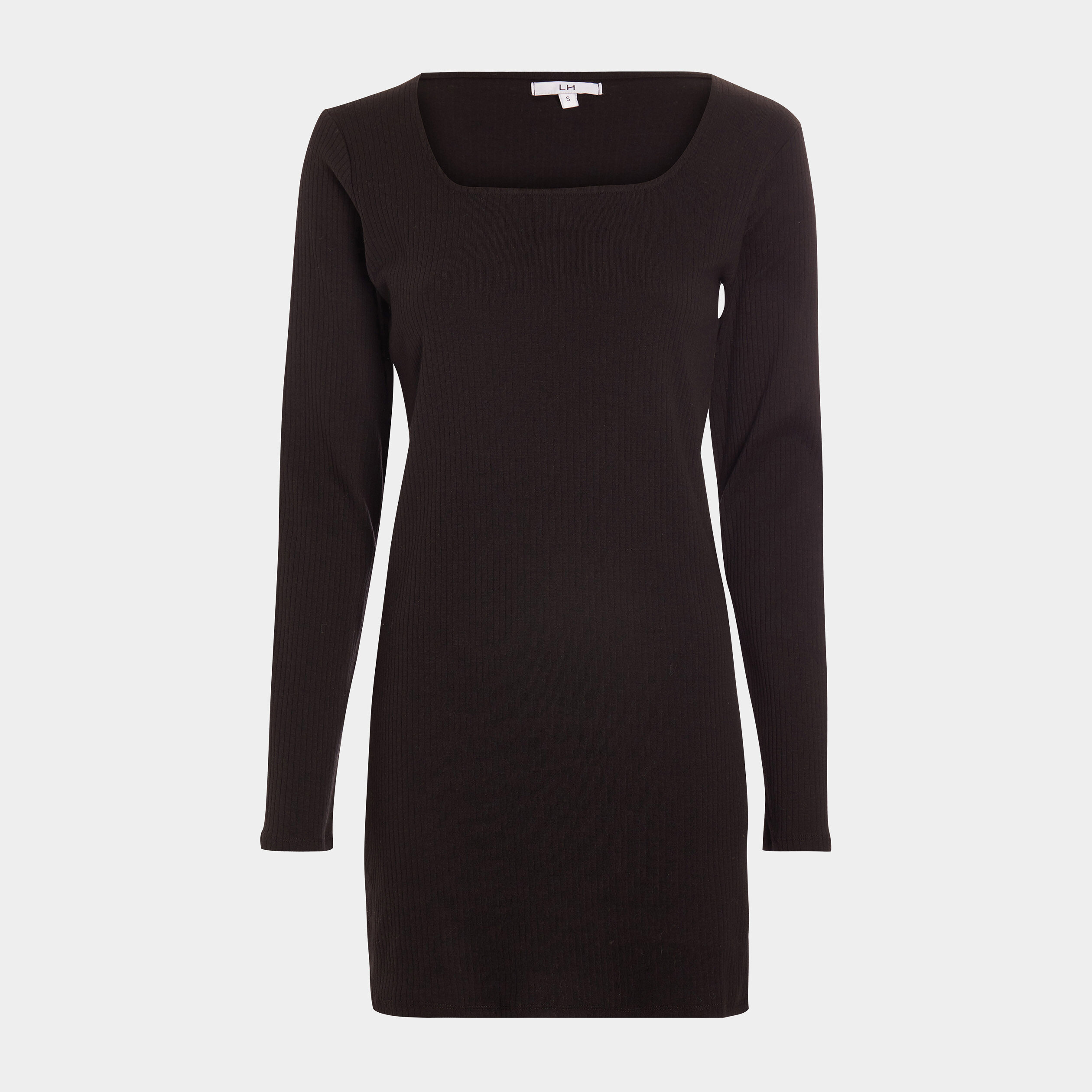 Robe droite à encolure carrée noir femme | La Halle
