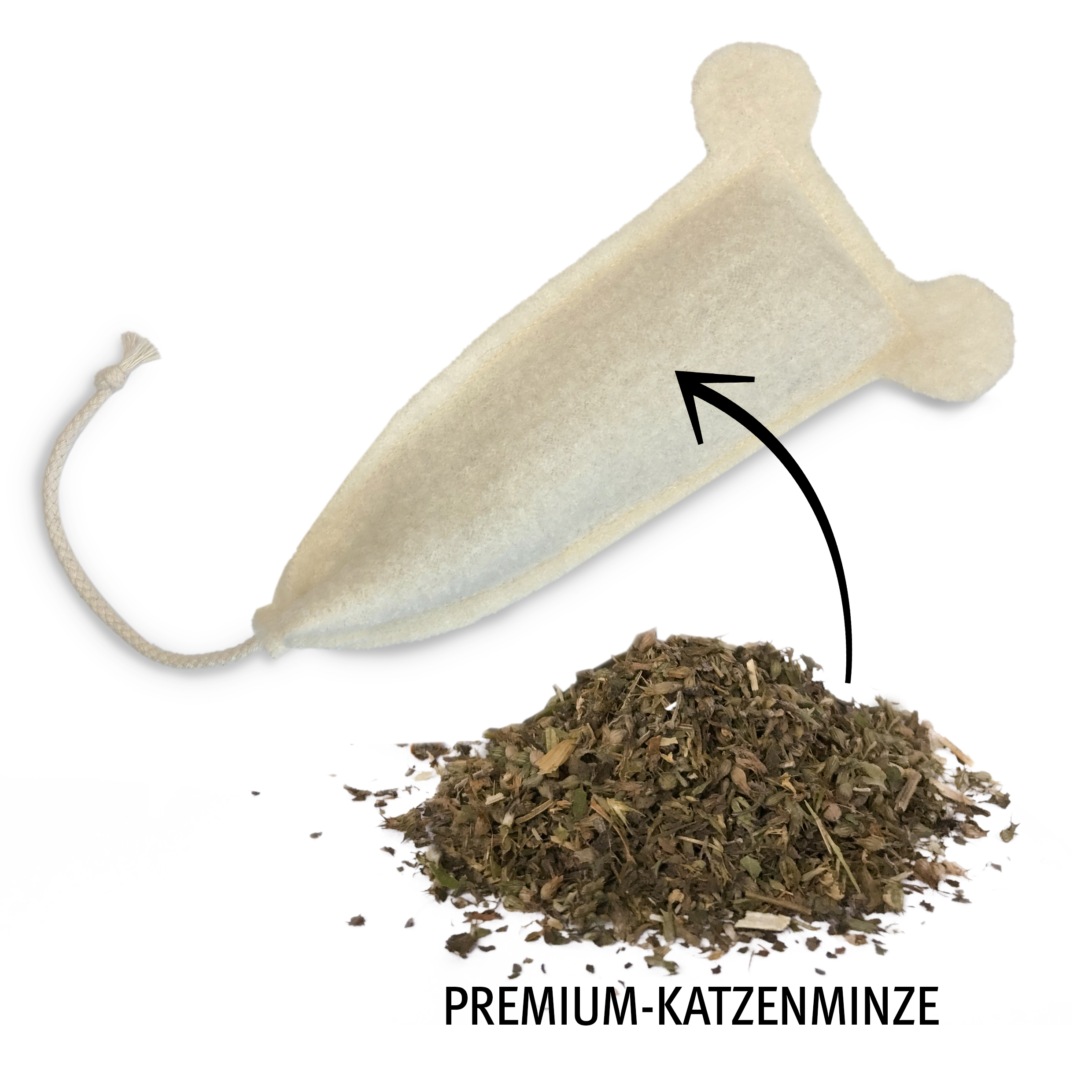 Kater Kasimir Spielmäuse & Bälle Kater Kasimir handgemähte Premium XL Spielmaus aus echtem Wollfilz mit Katzenminze