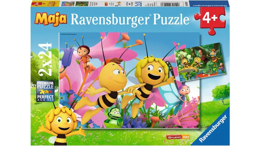 Ravensburger Puzzle - Die kleine Biene Maja, 2x24 Teile